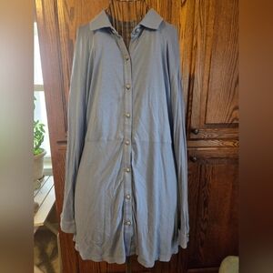 Purple J Jill Button-Down Tunic - Size Large